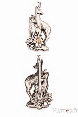 Broche model 5 - 20 x 35 mm - zilverkleurig